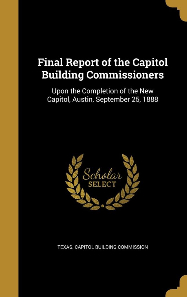 Final Report of the Capitol Building Commissioners 1888 - book image