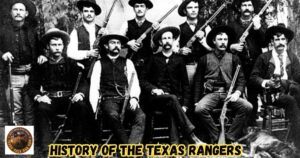 Famous Texas Rangers featured image showing a vintage photo of an early Texas Ranger Division.